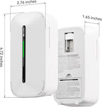 Jemay Carbon Monoxide Detector Plug in with 10 Year Battery Backup, Travel CO Detectors with Test-Button & Breathing Light, Portable AC Co Monitor Alarm for Home/RV/Rental Property, 2 Packs