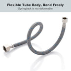 WOWOW 36" Faucet Supply Line, Bathroom Kitchen Faucet Lines Braided Nylon Sink Hose with 3/8-Inch Female Compression Thread x 1/2" Comp 2Pcs (1 Pair)