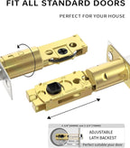 Asidrama Premium Satin Nickel Zinc-Alloy Front Door Lock Set: Double Cylinder Deadbolt, Heavy Duty Security Handleset for Left/Right Exterior Doors, Universal Entry Locks (2 Pack)