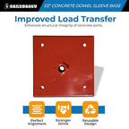 1/2" Concrete Dowel Sleeve Base - Concrete Joint Alignment - Sandbaggy (1250, 1/2")