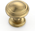 Amerdeco 10 Pack Champagne Bronze Cabinet Knobs Single Hole Cabinet Pulls 1 Inch Drawer Knobs for Bathroom Cabinets ZH0086