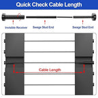 CKE 20 Pairs Black Invisible Cable Railing kit 1/8" Swage Tensioner Hardware and Terminal Hidden T316 Stainless Steel Invisible Receiver and Swage Stud End for 2"x2" 4"x4" Wood/Metal Post Deck Stairs