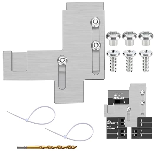 Generator Interlock Kit Compatible with Murray or Siemens 150 Amp or 200 Amp Panels, 7/8-1 1/4 inches Spacing Between Main and Branch Breaker