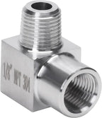 90 Degree Street Elbow - 1/8" NPT Male to 1/8" NPT Female Stainless Steel 304 Heavy Duty Forged Square Barstock Street Elbow Adapter Pipe Fitting (pack of 2)