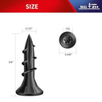 #8 x 5/8" Deck Screws (295Pcs) 1lb. Carbon Steel, Black, Flat Head, Rust Resistant epoxy Coated, with T25 Star Bit