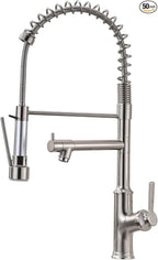Commercial Kitchen Faucet AIMADI,Kitchen Faucets with Pull Down Sprayer Brushed Nickel Stainless Steel Kitchen Sink Faucets