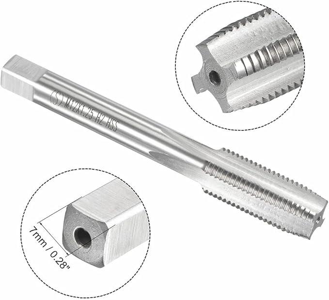 12mm x 1.25 HSS Metric Tap and Die Set Right Hand Thread,Tapping DIY Tool 3pcs (M12 x 1.25mm)