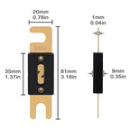350A ANL Fuse 350 Amp Inline Blade Fuses 32V for Car Audio Inverter Automotive Stereo (Pack of 3 pcs)