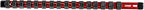 ARES 70203-1/2-Inch Drive Red Aluminum Socket Organizer - Store up to 16 Sockets and Keep Your Tool Box Organized - Sockets Will Not Fall Off this Rail