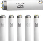 (6Pack F20T12/D Daylight 24 inch 20 watt T12 Straight Fluorescent Light Tube, 1350 Lumens, 6500K Daylight, Medium Bi-Pin G13 Base