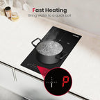 GASLAND Induction Cooktop 2 Burner, 3500W Built-in Induction Stovetop with Booster and Timer, 240V Electric Stove, 9 Power Levels, Slide Touch Control, Child Safety Lock