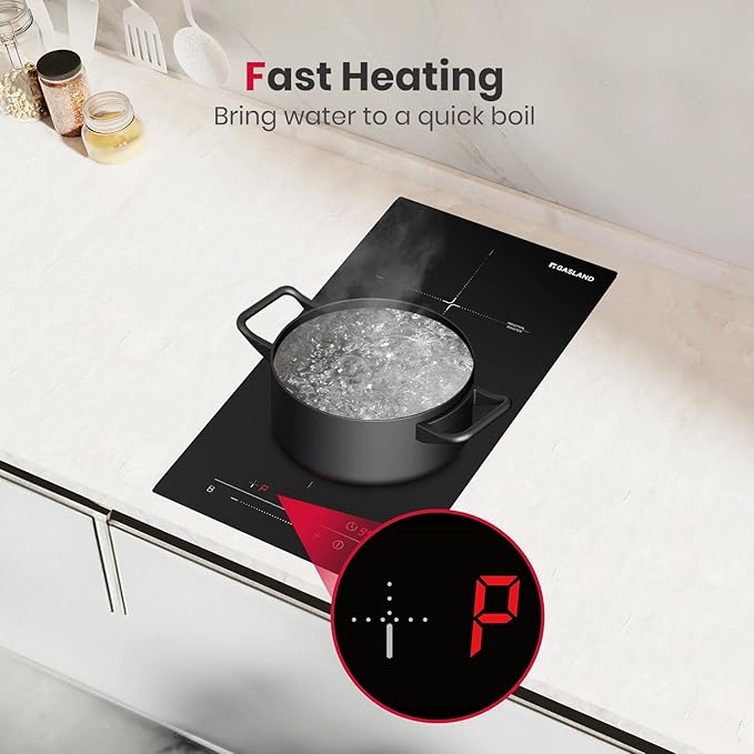 GASLAND Induction Cooktop 2 Burner, 3500W Built-in Induction Stovetop with Booster and Timer, 240V Electric Stove, 9 Power Levels, Slide Touch Control, Child Safety Lock