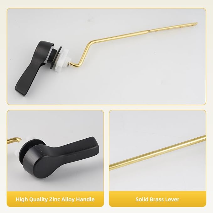 iFealClear Universal Metal Side Toilet Flush Hnadle Replacement, Angle Mount Toilet Handle Replacement Compatible with Kohler, American Standard, TOTO, Mansfield, Solid Brass, Oil Rubbed Bronze