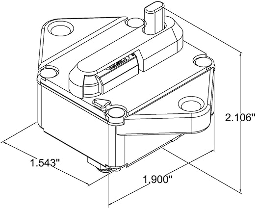 Hi-Amp 150 Amp Circuit Breaker with Manual Reset for Car Audio RV Bus Truck Boat Marine, DC 12V - 48V | Waterproof IP67 Protection 150A Panel Mount