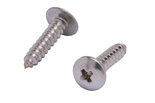 Bolt Dropper #4 X 1/2 inch Stainless Truss Head Phillips Wood Screw (100 Piece) 18-8 (304) Stainless Steel Screws, ssd Screws