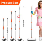 Floor Scrub Brush with Long Handle, Stiff Bristles Deck Brush, BITOPE Multi-Purpose Heavy Duty Hardwood Floor Scrubber, Cleaning Concrete Balcony Patio Garage Outdoor/Indoor