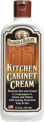 Parker & Bailey Kitchen Cabinet Cream - Multi-surface Wood Cleaner and Polish Furniture Quick Shine Restorer Protector Cabinets Surface Cleaner House Cleaning Supplies Home Improvement