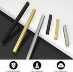 homdiy 10 Pack Adjustable Brushed Brass Cabinet Pulls 1" to 4" (25-102mm) Adjustable Hole Distance Drawer Pulls