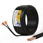 Low Voltage Landscape Lighting Cable 18/2 SPT-1W Bulk Lamp Cord 300-Volt 18-Gauge 100-feet Spool Black UL Listed
