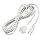 Plug in Pendant Light Cord Kit - UL 20Ft Lamp Cord with On/Off Switch and Bulb Socket E26 E27, White Extension Electric Wire for DIY Hanging Lanterns, 1 Pack