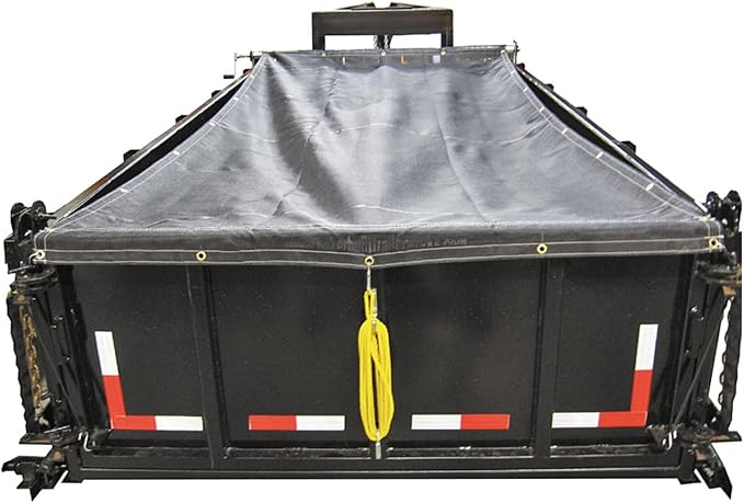 Buyers Products DTR8018 Aluminum Tarp System with Mesh Tarp, 8 x 18 Feet, Dump Body Tarp Kit, Dump Trailer Accessories, Dump Body Accessories