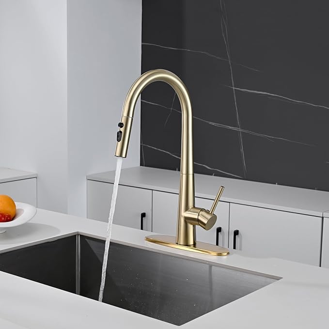 Faucet Cover Plate, Stainless Steel Deck Plate for Kitchen Sink Faucet Single Hole or Bathroom Faucet 1-3 Hole Faucet Hole Cover Round 10 Inch (Chrome Gold)