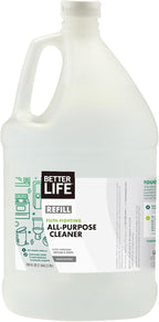 Better Life All Purpose Cleaner - Multipurpose Home and Kitchen Cleaning Spray for Glass, Countertops, Appliances, Upholstery & More - Multi-surface Spray Cleaner - 1 Gal Refill Unscented