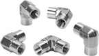 90 Degree Street Elbow - 1/8" NPT Female to 1/8" NPT Female Stainless Steel 304 Heavy Duty Forged Barstock Street Elbow Adapter Pipe Fitting (pack of 5)