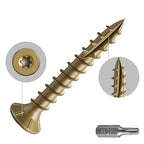 #8 * 1-1/4" Deck Screws, (467pcs) 2 lbs.Exterior Wood Screws, Rust Resistant epoxy Coated, Bronze, T20 Star Bit