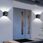 Wrasse 2 Pack Outdoor Wall Sconces 20W Modern Proch Lights120v Exterior Lighting Fixtures 6500k Black Garage Corridor Light Wall Mounted Lamp for Outside House Front