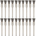 20PCS Wire Brushes - Metal Rust Removal, Polishing, Cleaning - 6mm Diameter, 3mm Shaft - Removes Burrs, Dust, and Oxide Layer - Handles Rough Surfaces - Designed for Industrial and DIY Enthusiasts