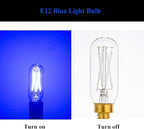 Blue Colored Light Bulbs, 4W 40W Equivalent Dimmable E12 LED Bulbs, 6 Pack