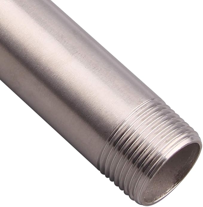 3/4" X 3/4" NPT Male Nipple Stainless Steel 304 Cast Pipe Coupling fitting 8" Length