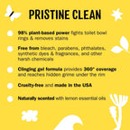 Molly's Suds Toilet Bowl Cleaner (Non-Bleach) | 98% Plant-Based Gel Formula Freshens, Removes Stains and Deodorizes | Lemon Scent - 23 Fl Oz (Pack of 3)