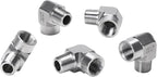 90 Degree Street Elbow - 1/2" NPT Male to 1/2" NPT Female Stainless Steel 304 Heavy Duty Forged Barstock Street Elbow Adapter Pipe Fitting (pack of 5)
