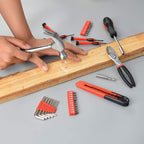 39-Piece Household Tools Kit - Small Basic Home Tool Set with Plastic Toolbox - Great for College Students, Household Use & More