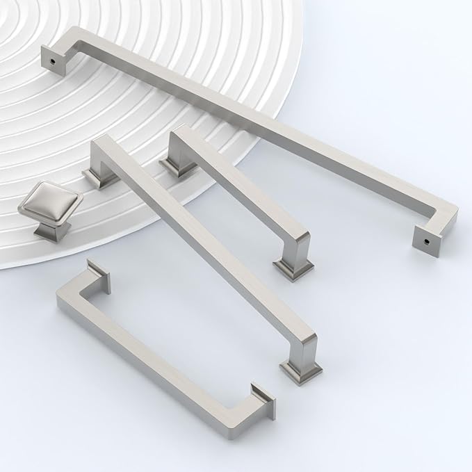 10 Pack 7.5"(192mm) Brushed Satin Nickel Cabinet Pulls Kitchen Cabinet Handles Drawer Pulls Cupboard Hardware for Cabinets CK0078
