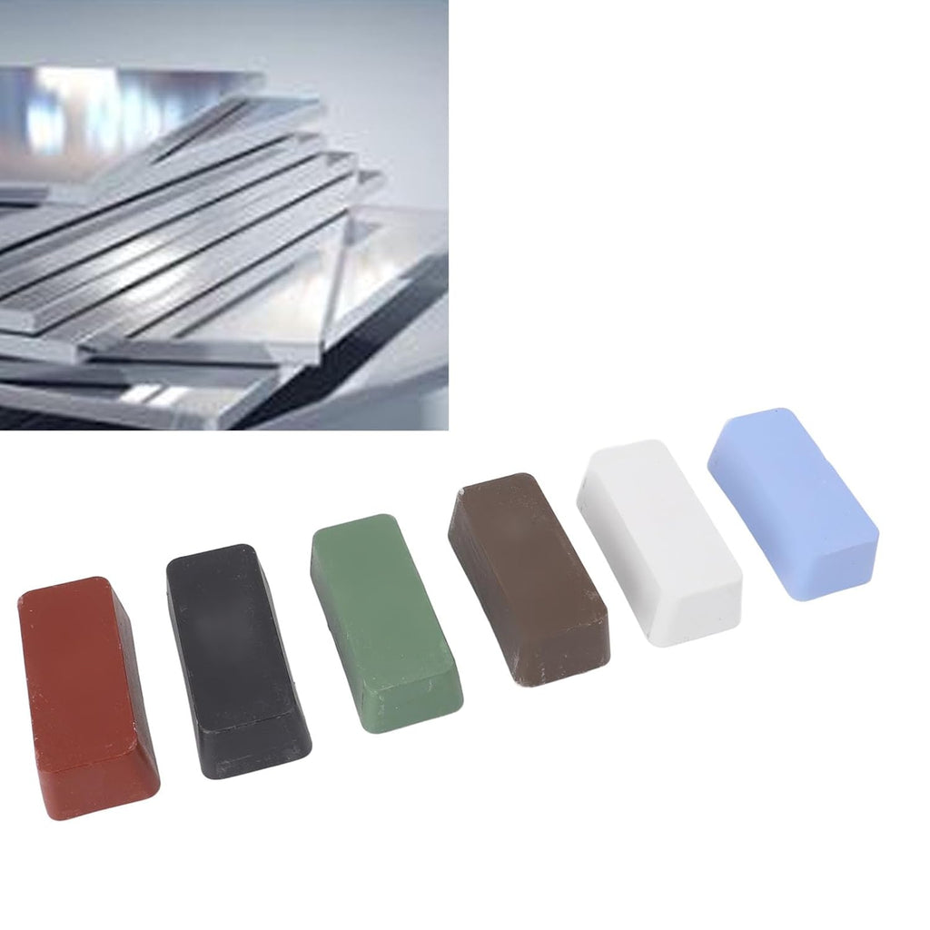 Metal Polishing Bar Multi Functional Solid Wax Metal Buffing Paste for Stainless Steel Aluminum Copper 6 Pcs Set
