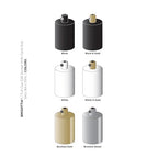 BRIGHTTIA E26 Light Bulb Socket with Cover & Cord Grip - Standard Screw-in Lamp Holder Socket Replacement for DIY Decorative Vintage Retro Industrial Edison Pendant Lighting - 2 Pack (White/Gold)