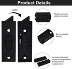 Window Latch Locks Replacement Window Parts and Hardware, Plastic Spring Loaded Sliding Window Tilt Latch for Home Window Accessories, Pack of 12 (Black)