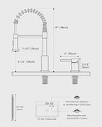 APPASO 2 Hole Kitchen Faucet, Kitchen Faucet with Separate Handle, SUS304 Stainless Steel Two Holes Faucet for Kitchen Sink, Brushed Nickel