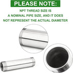 TAISHER 2PCS Stainless Steel Pipe Fittings, 1-1/4" NPT Male x 1-1/4" NPT Male Threaded, 6" Length Nipple Cast Pipe