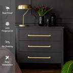 10 Pack 10"(256mm) Champagne Bronze Cabinet Pulls Kitchen Cabinet Drawer Handles Champagne Hardware for Cabinets Cupboard