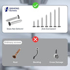 QISHENG 400 PCS Black Head #6#8#10 Stainless Steel Phillips Flat Head Wood Screws Assortment Set,Stainless Steel 18-8 A2(304) Screw,Home Screw Kit