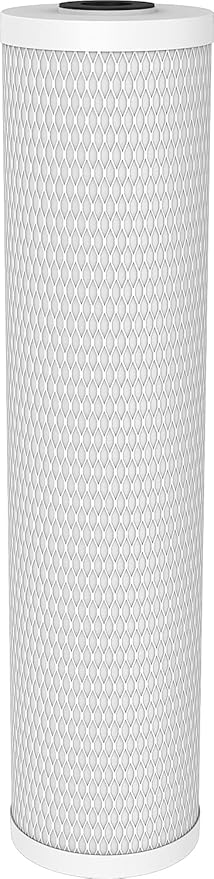 Pentair Pentek CBC20-BB Big Blue Carbon Water Filter, 20-Inch, Whole House Carbon Block Replacement Cartridge with Bonded Powdered Activated Carbon (PAC) Filter, 20" x 4.5", 0.5 Micron, Pack of 4