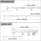 Wall Mounted Clothes Drying Rack,Drying Rack Clothing Wall Mount with Foldable Features(Tri-Fold),Space Saver,Wall Mounted Drying Rack for Laundry Balcony Bathroom (White)