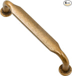 Alzassbg 6 Pack Antique Brass Cabinet Handles, 3-3/4 Inch(96mm) Hole Centers Arch Modern Cabinet Pulls Kitchen Cabinets Hardware for Cabinets and Drawers AL3503AB
