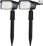 Solar Spot Lights, IP65 Waterproof 40 LEDs Landscape Spotlights,USB & Solar Powered Wall Lights Dark Sensing Auto On/Off,3 Modes Outdoor Solar Garden Lights for Yard Porch 2 Pack