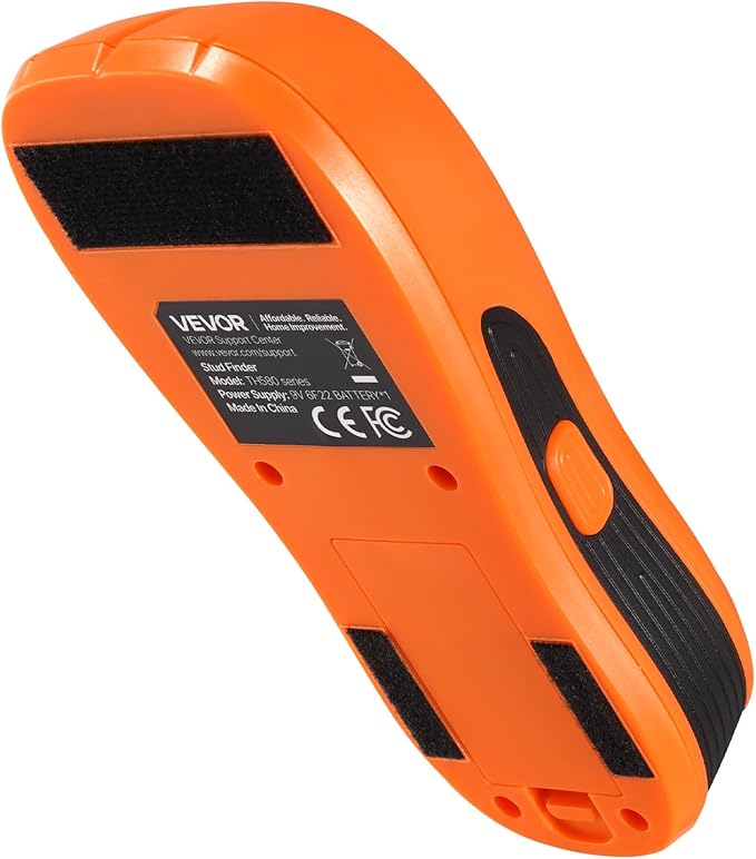 VEVOR Stud Finder Wall Scanner, 5 in 1, Electronic Wall Stud Detector with Smart Sensor, High-Definition LCD Display and Audio Alarm, for the Center and Edge of Metal, AC Wire, Joists, Pipes, Orange