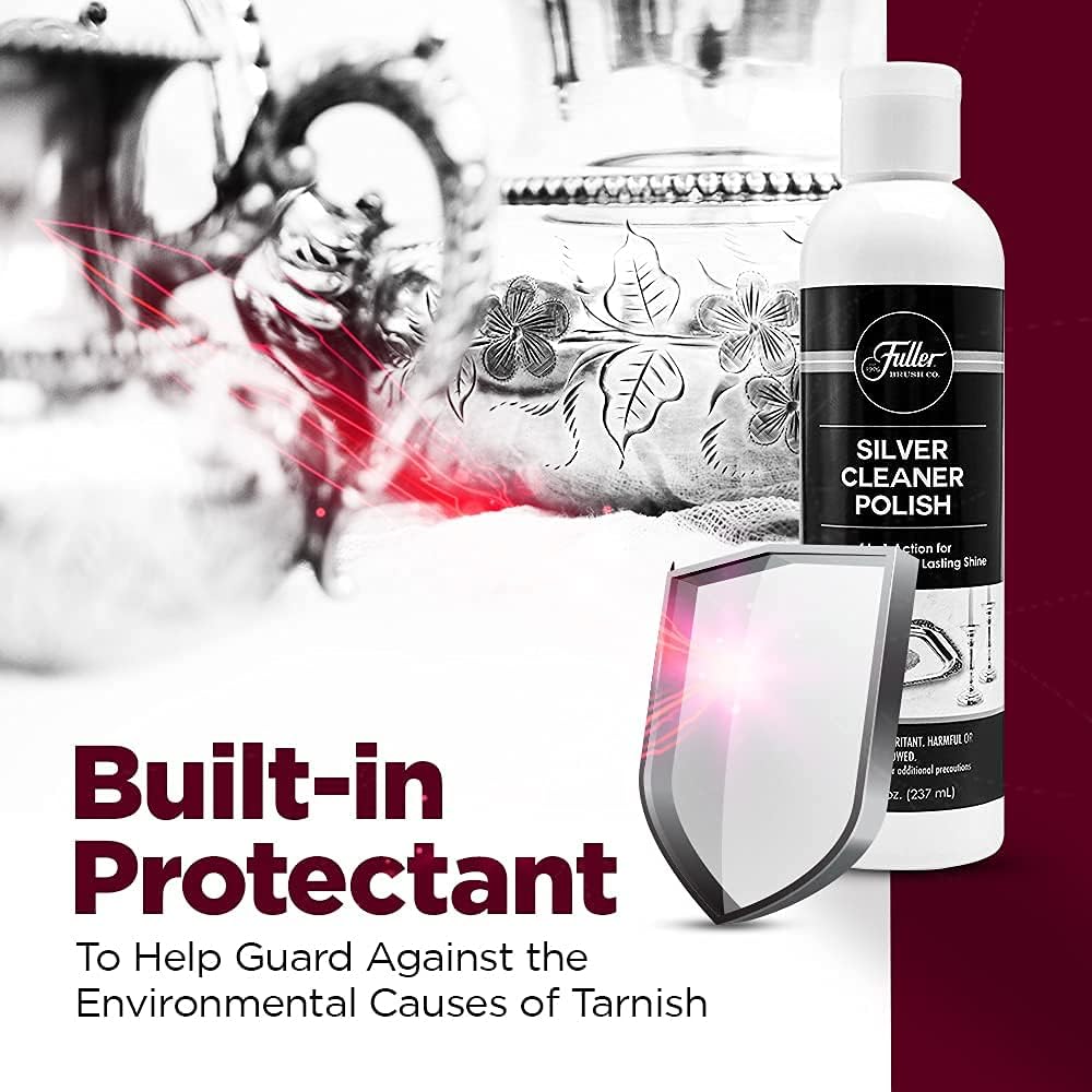 Fuller Brush Silver Cleaner Polish, Removes Tarnish & Prevents Future Buildup, Safe for Silver Plate, Sterling, Chrome, Antique Silver, 2-Pack